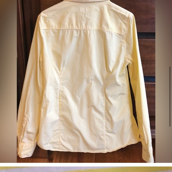 J. Crew White and Yellow Micro Striped Button Down Shirt - Picture 4 of 4